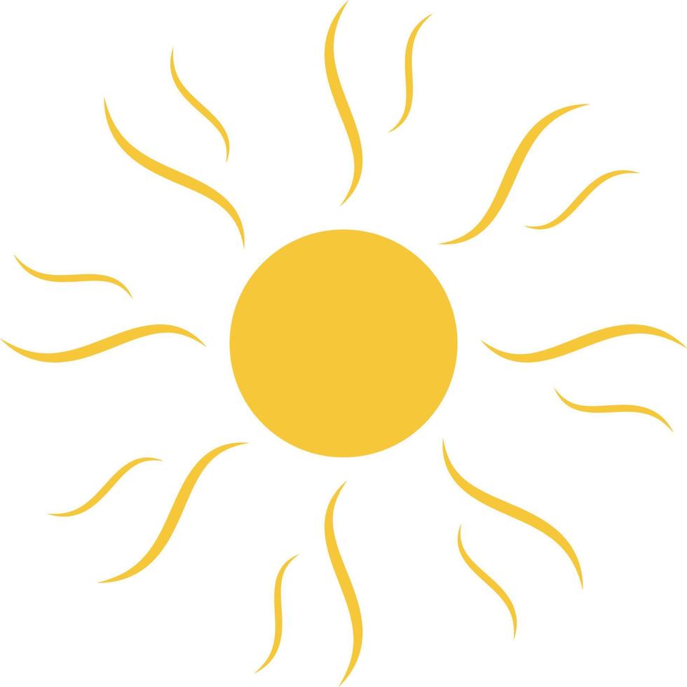 Sun icon - vector. Simple element illustration summer concept. Sun icon - vector. Summer concept vector illustration. on white background