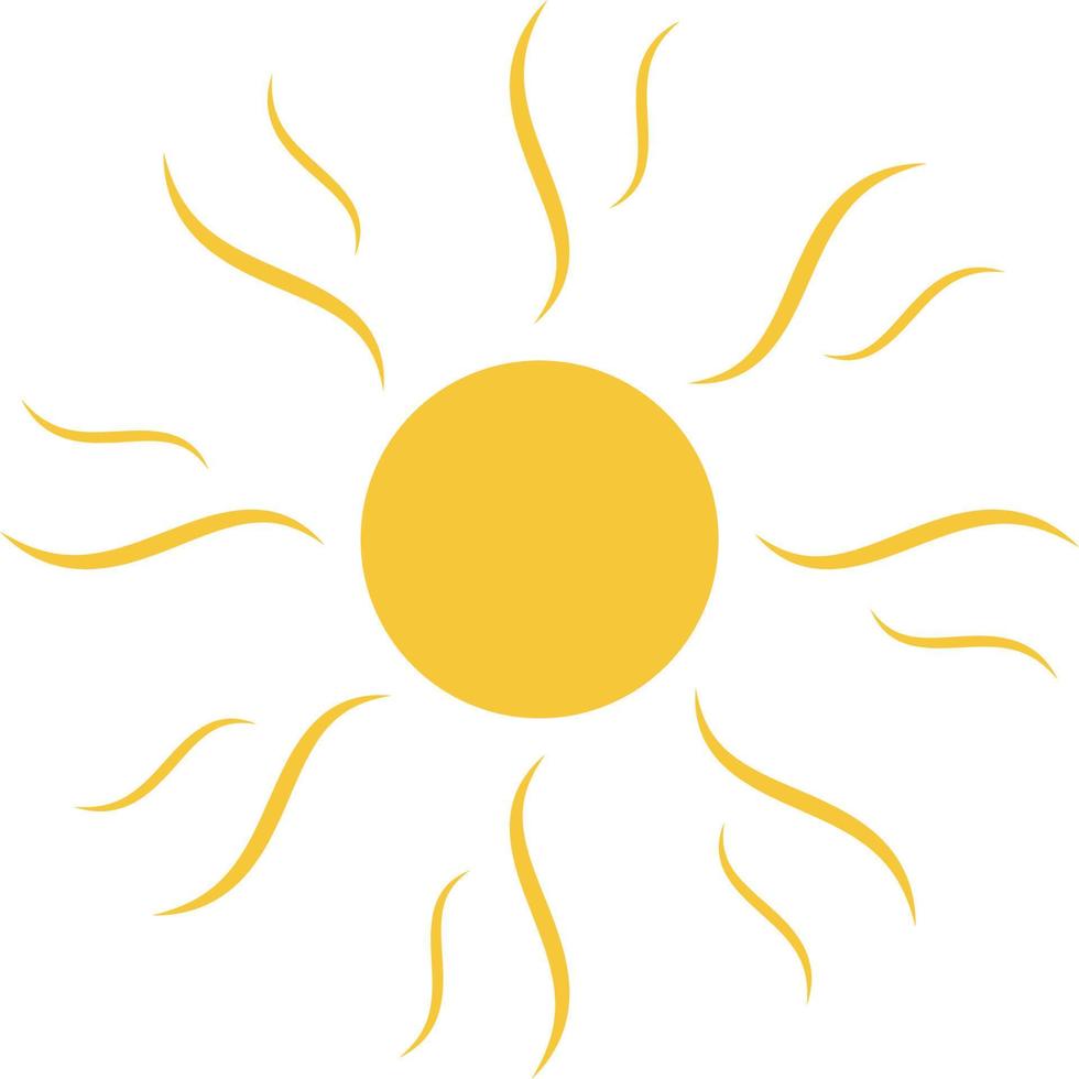 Sun icon - vector. Simple element illustration summer concept. Sun icon - vector. Summer concept vector illustration. on white background