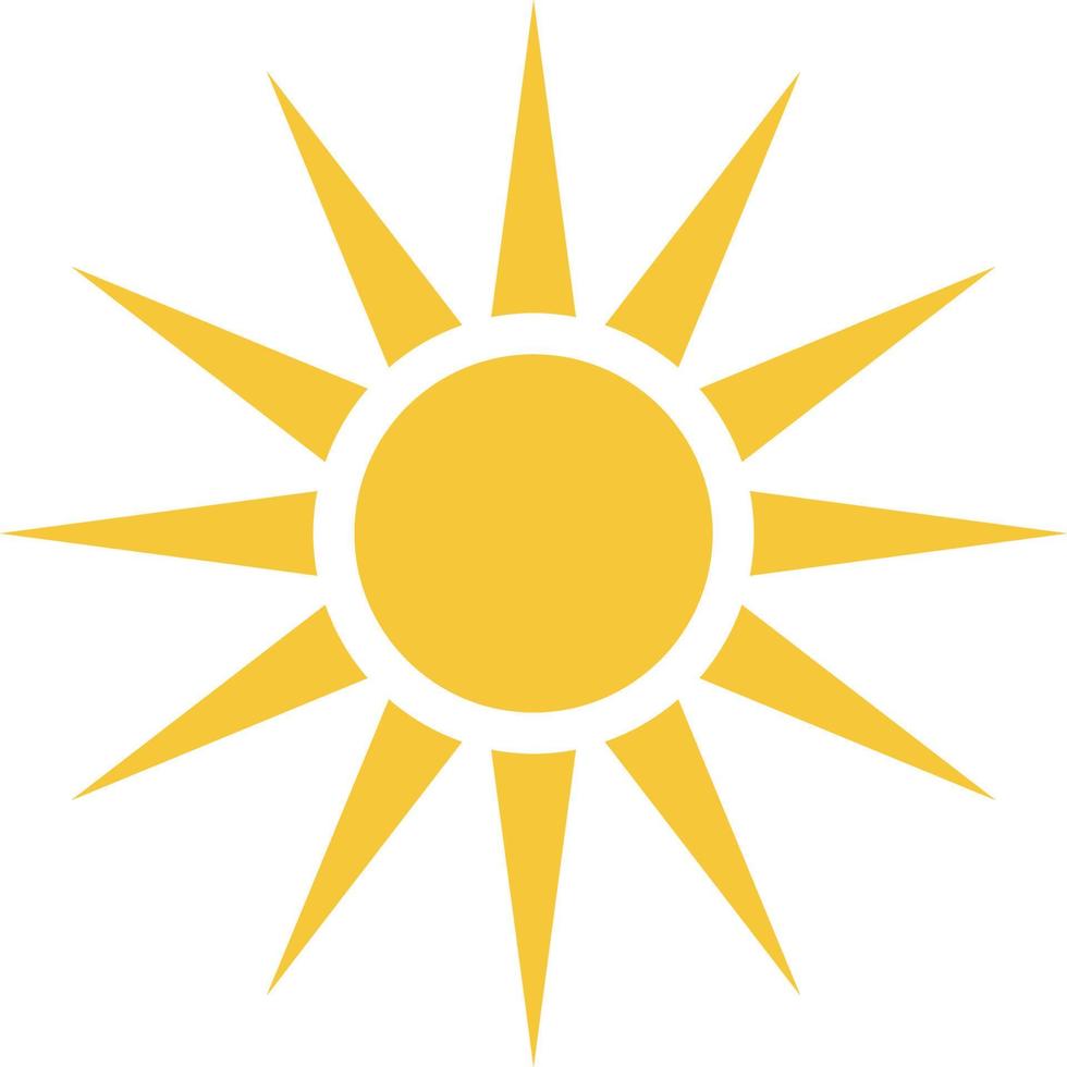 Sun icon - vector. Simple element illustration summer concept. Sun icon - vector. Summer concept vector illustration. on white background
