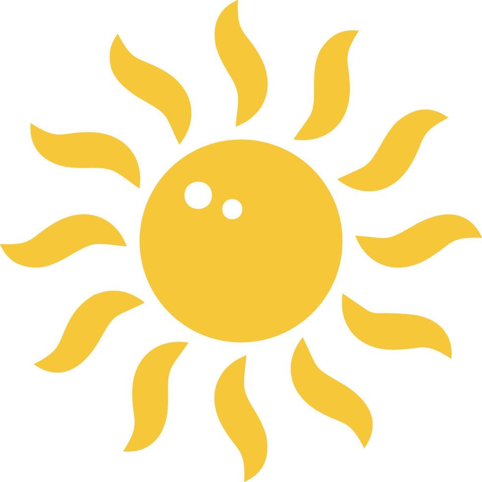 Sun icon - vector. Simple element illustration summer concept. Sun icon - vector. Summer concept vector illustration. on white background