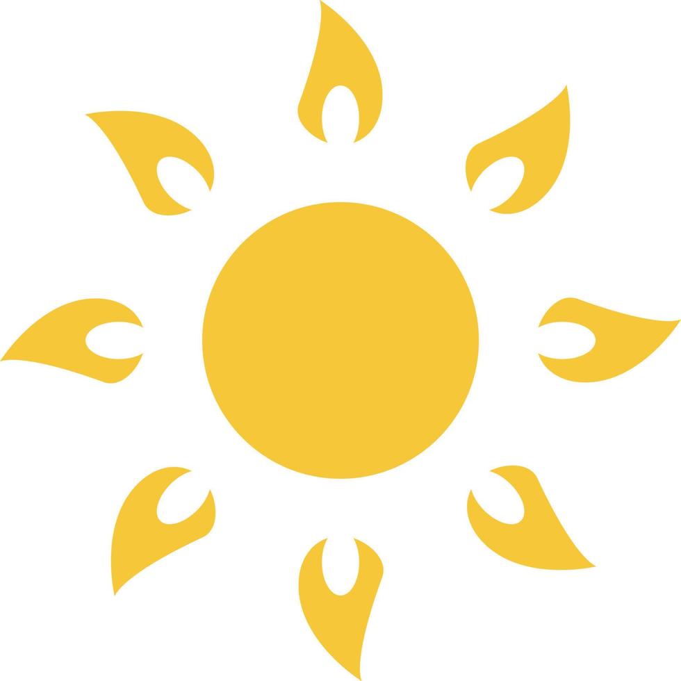 Sun icon - vector. Simple element illustration summer concept. Sun icon - vector. Summer concept vector illustration. on white background