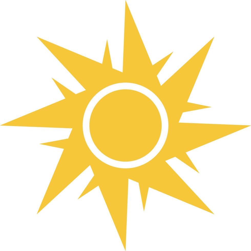 Sun icon - vector. Simple element illustration summer concept. Sun icon - vector. Summer concept vector illustration. on white background