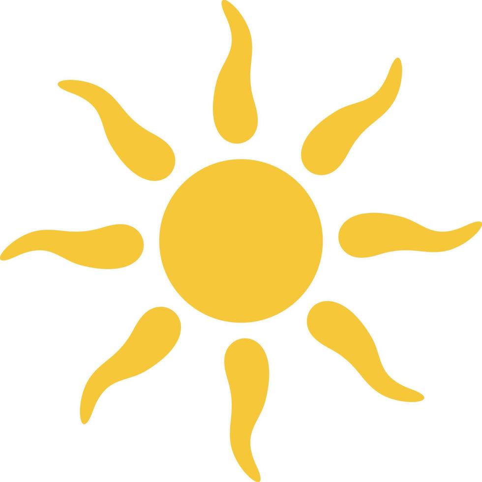 Sun icon - vector. Simple element illustration summer concept. Sun icon - vector. Summer concept vector illustration. on white background