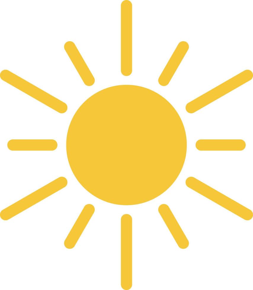 Sun icon - vector. Simple element illustration summer concept. Sun icon - vector. Summer concept vector illustration. on white background