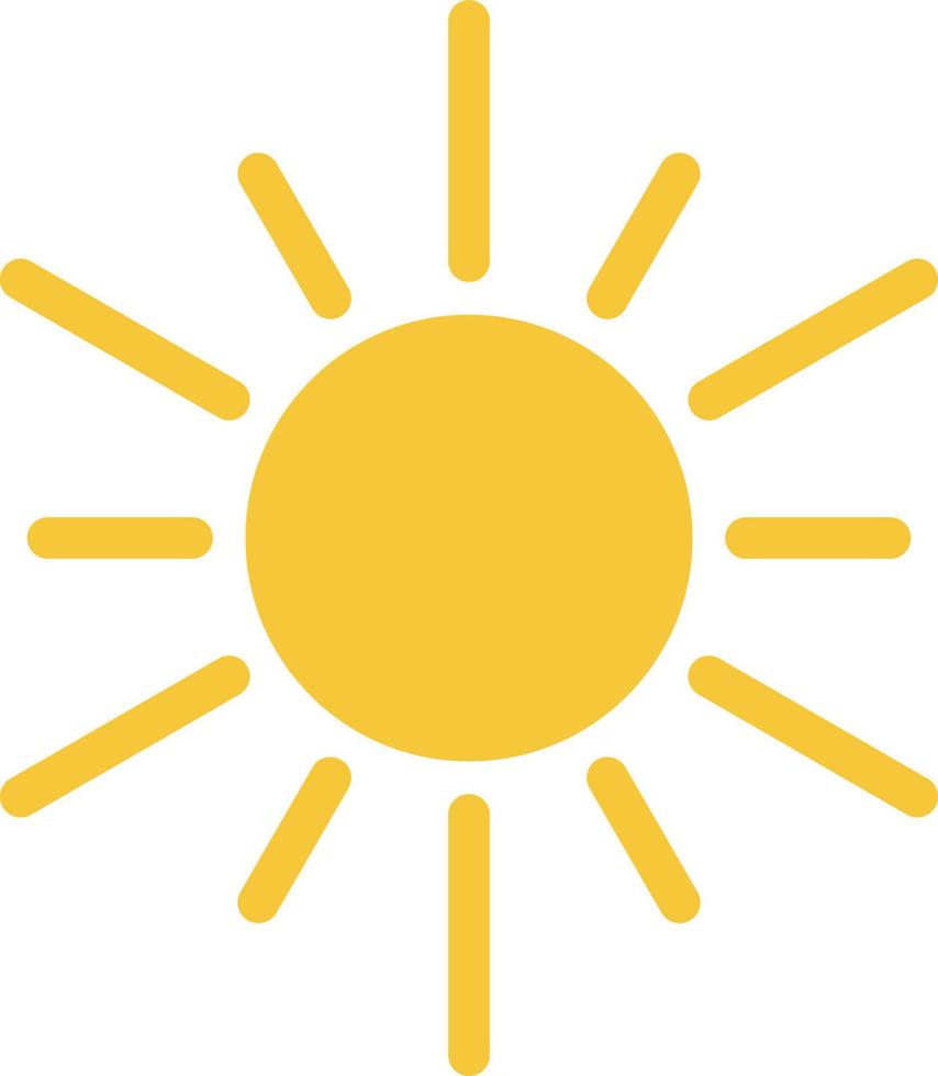 Sun icon - vector. Simple element illustration summer concept. Sun icon - vector. Summer concept vector illustration. on white background