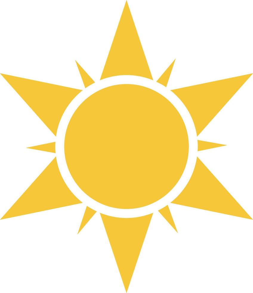 Sun icon - vector. Simple element illustration summer concept. Sun icon - vector. Summer concept vector illustration. on white background