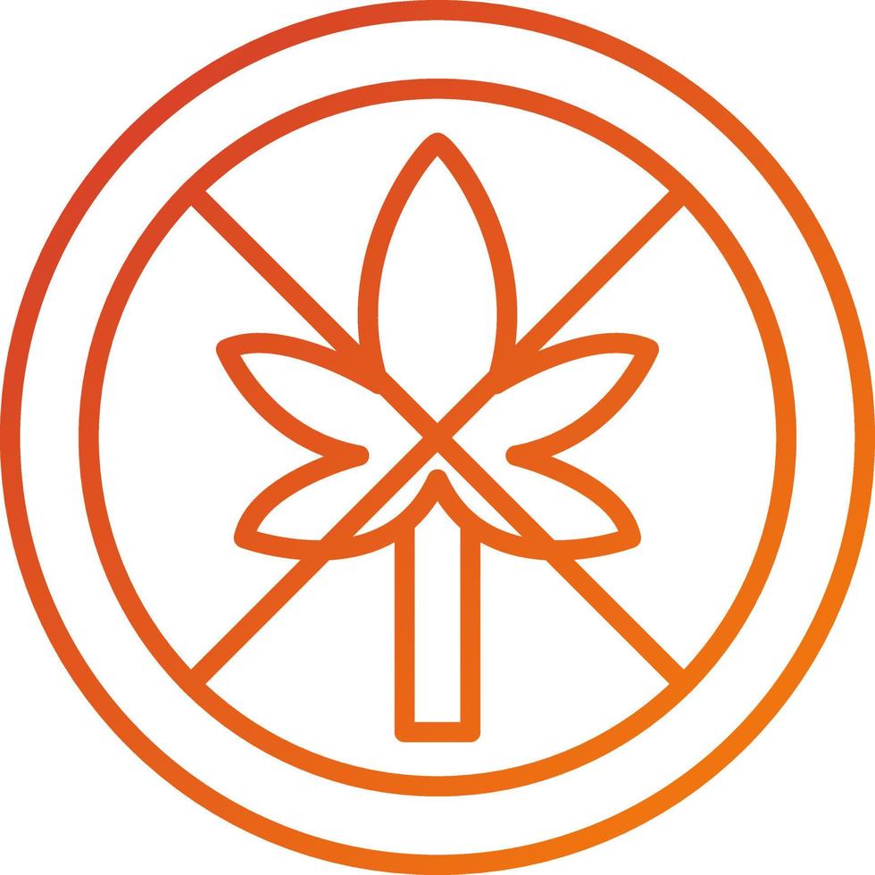 No Thc Icon Style vector
