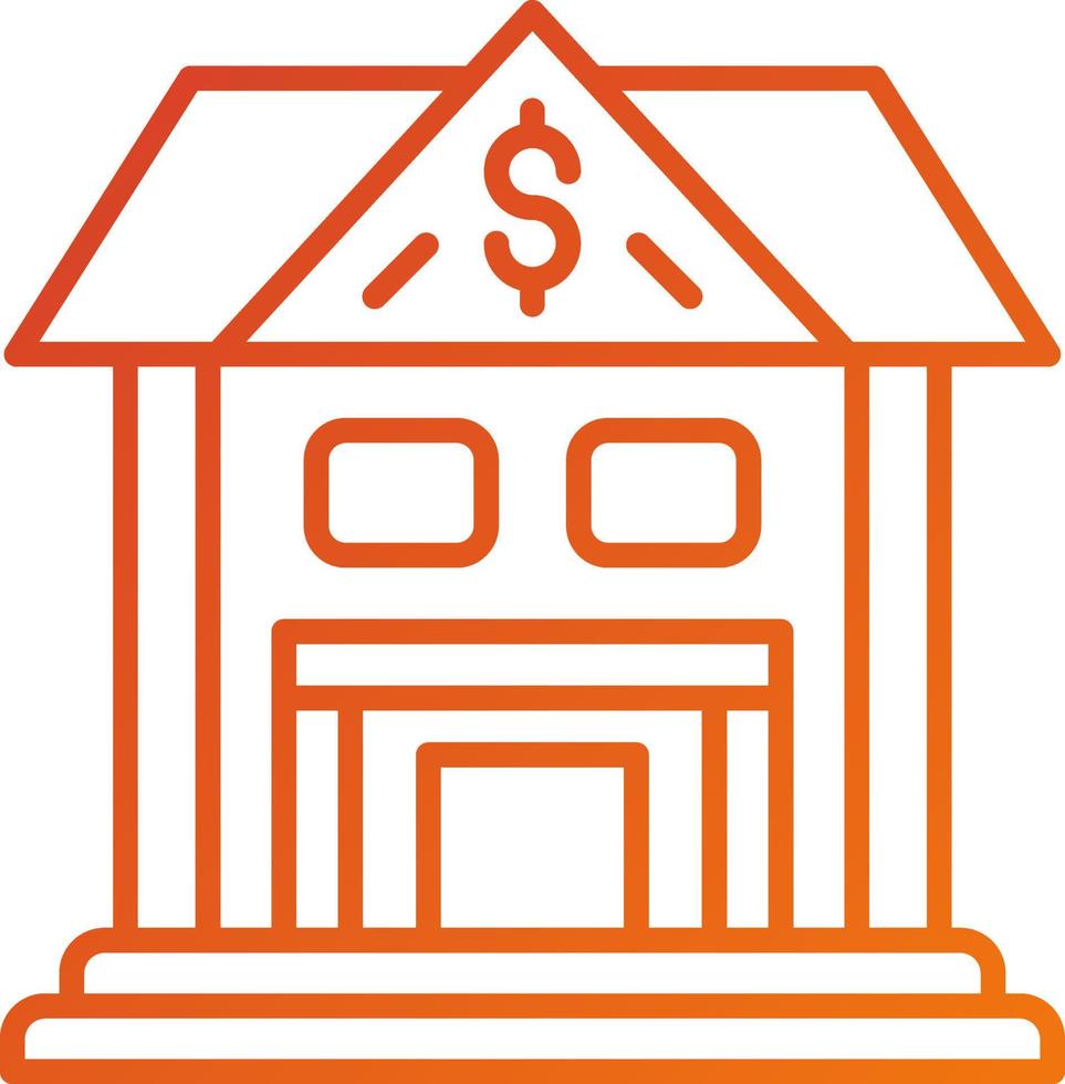 Bank Icon Style vector