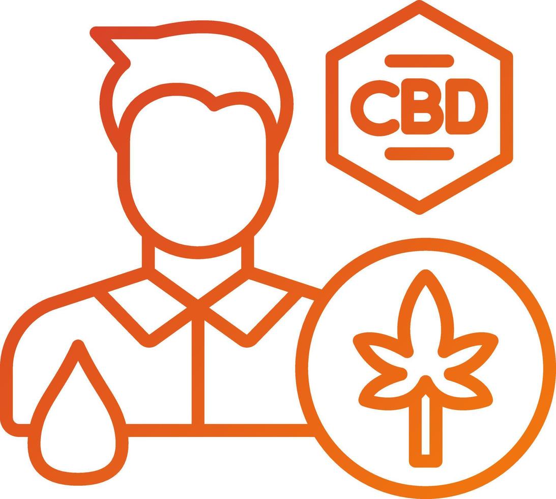 Cbd Oil Users Icon Style vector