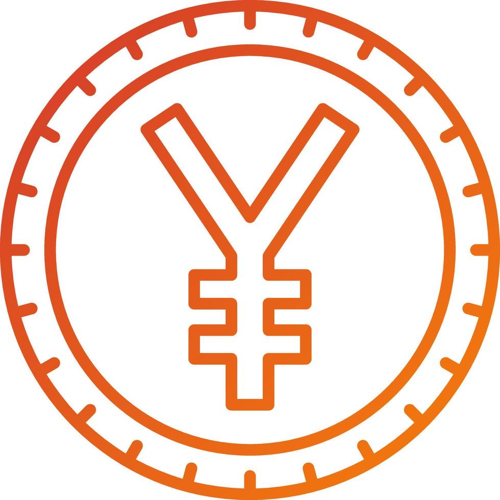 Chinese Yuan Icon Style vector