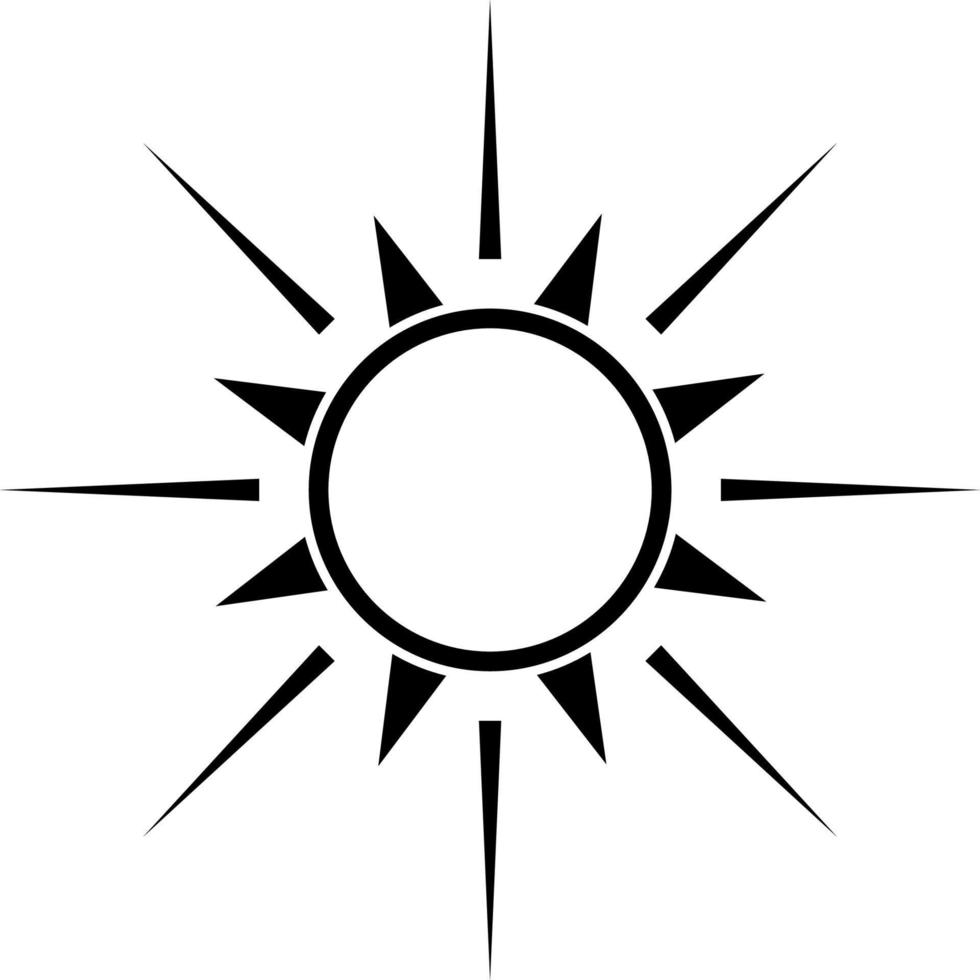 Sun, summer outline vector icon. Line summer and sun vector icon