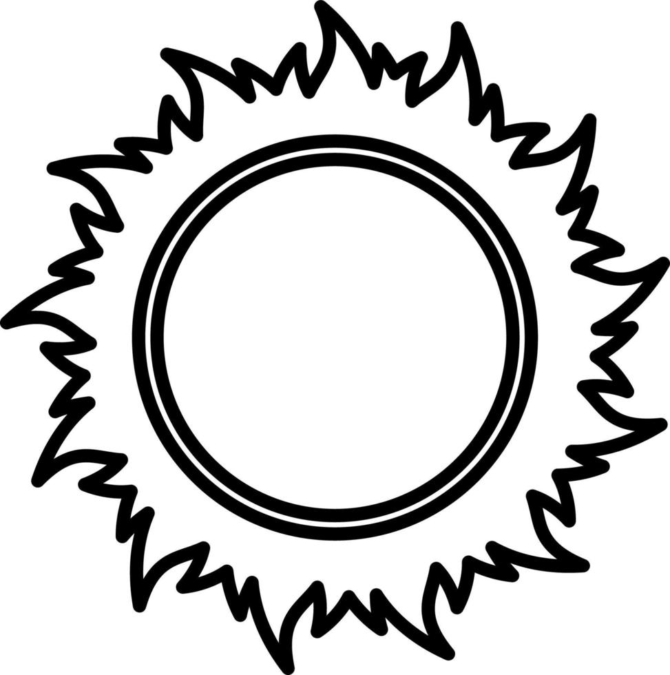 Sun, summer outline vector icon. Line summer and sun vector icon