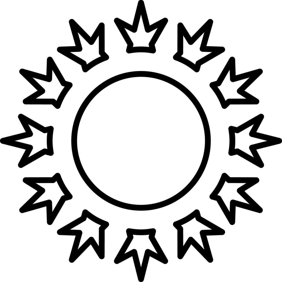 Sun, summer outline vector icon. Line summer and sun vector icon