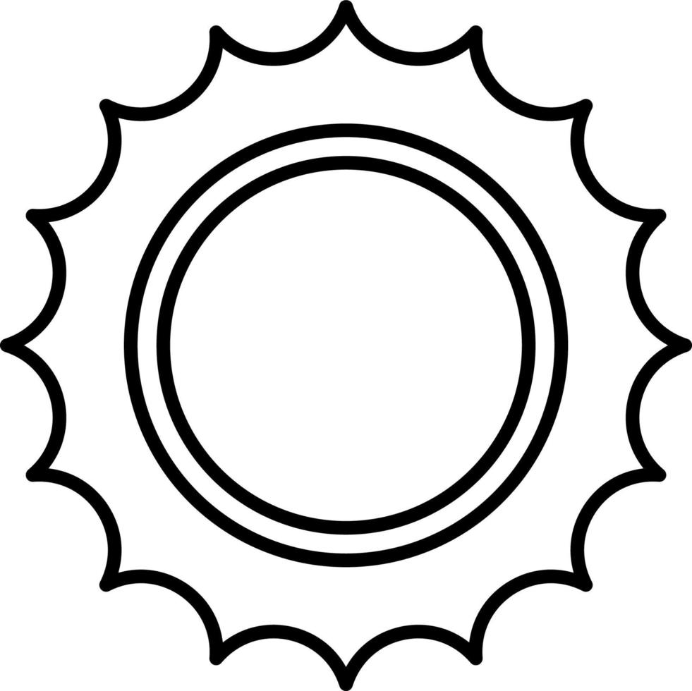 Sun, summer outline vector icon. Line summer and sun vector icon