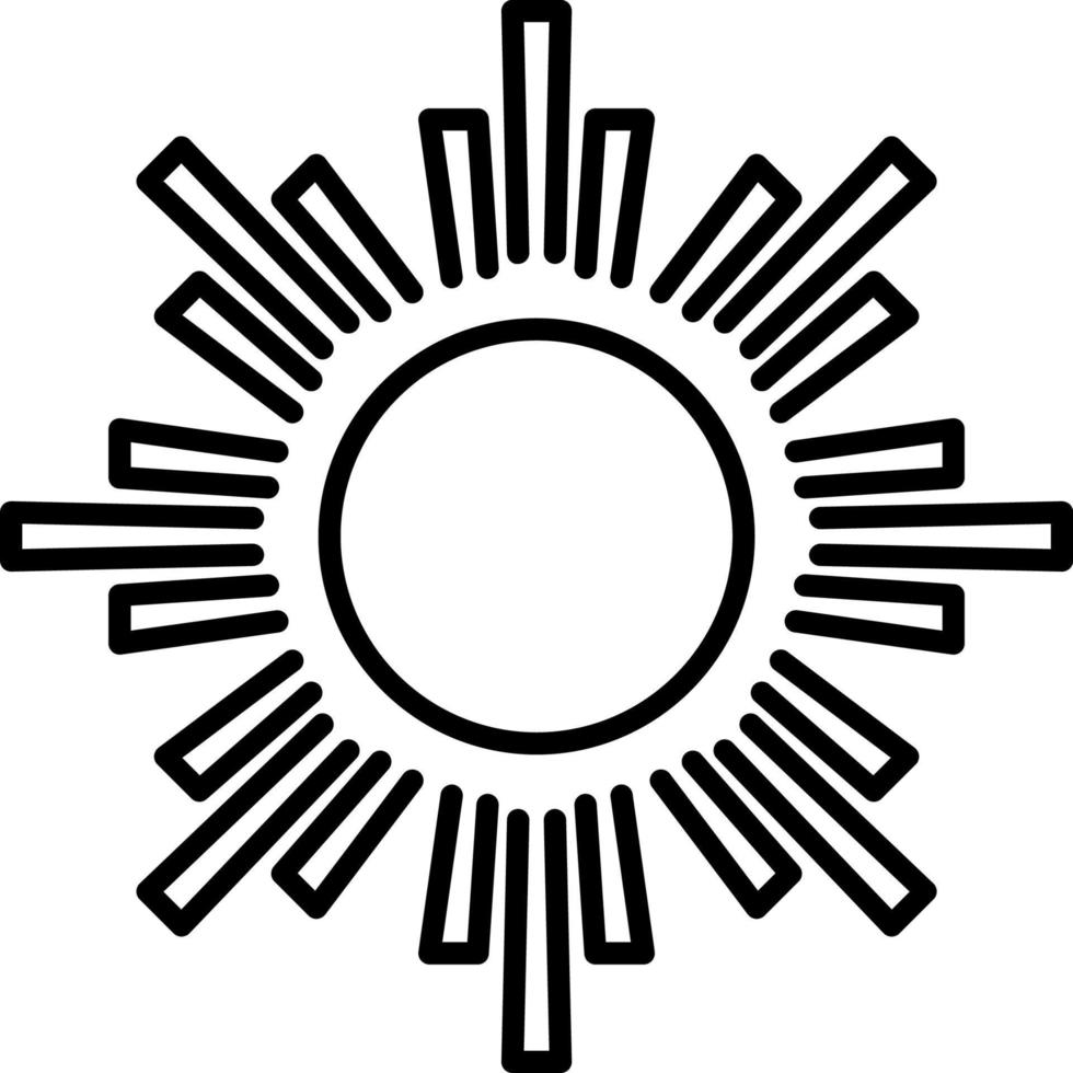 Sun, summer outline vector icon. Line summer and sun vector icon