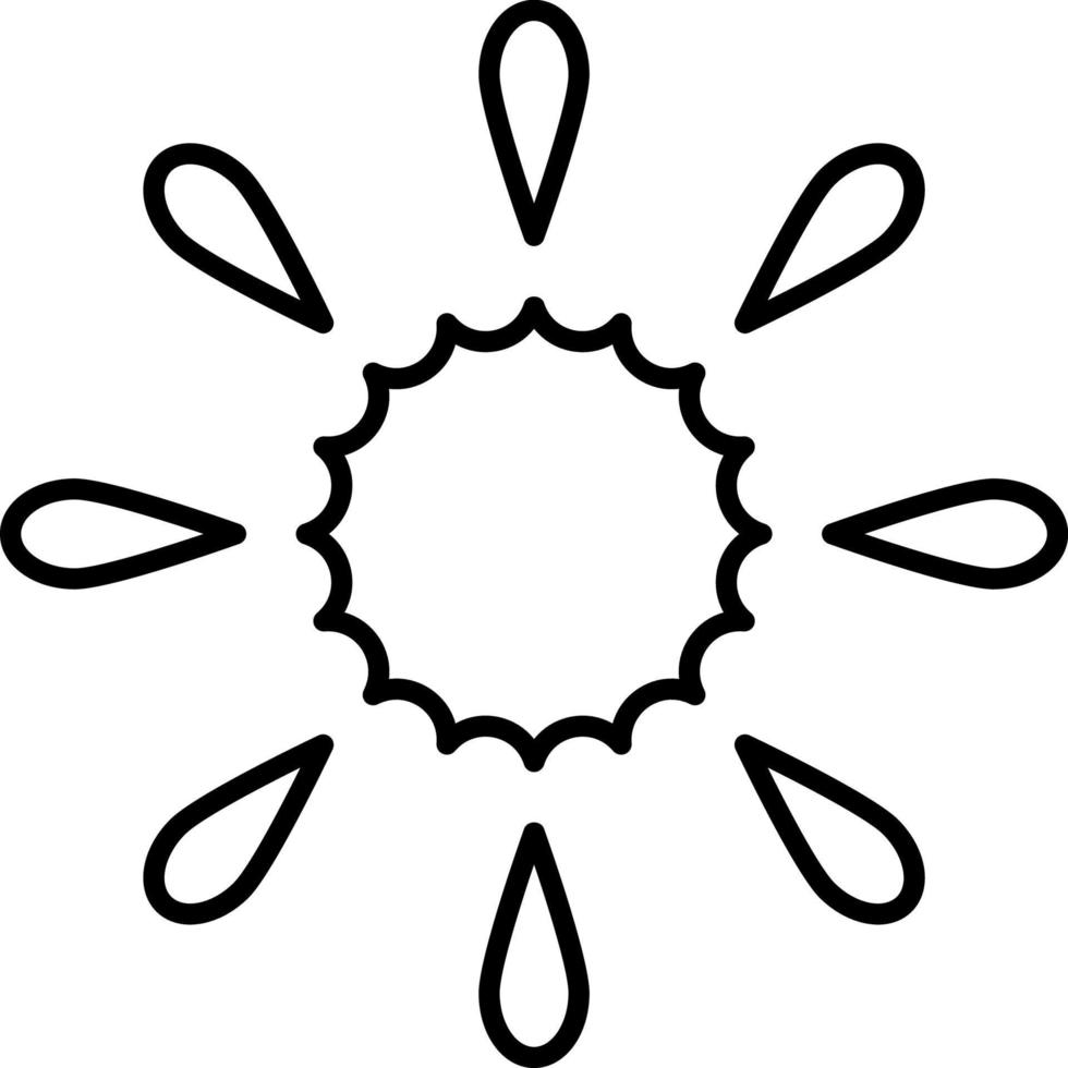Sun, summer outline vector icon. Line summer and sun vector icon