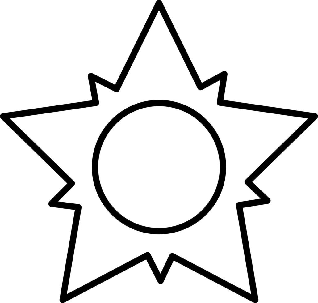 Sun, summer outline vector icon. Line summer and sun vector icon