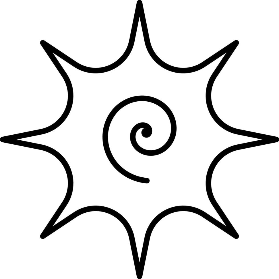 Sun, summer outline vector icon. Line summer and sun vector icon