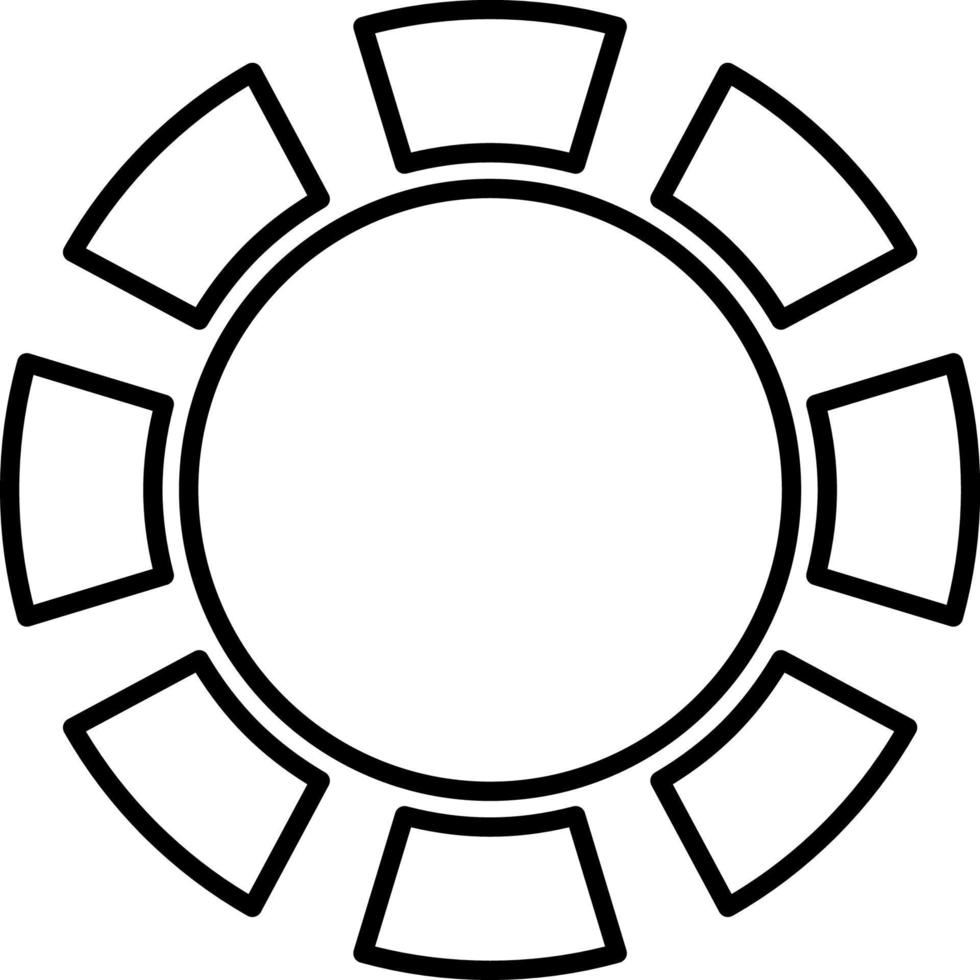 Sun, summer outline vector icon. Line summer and sun vector icon