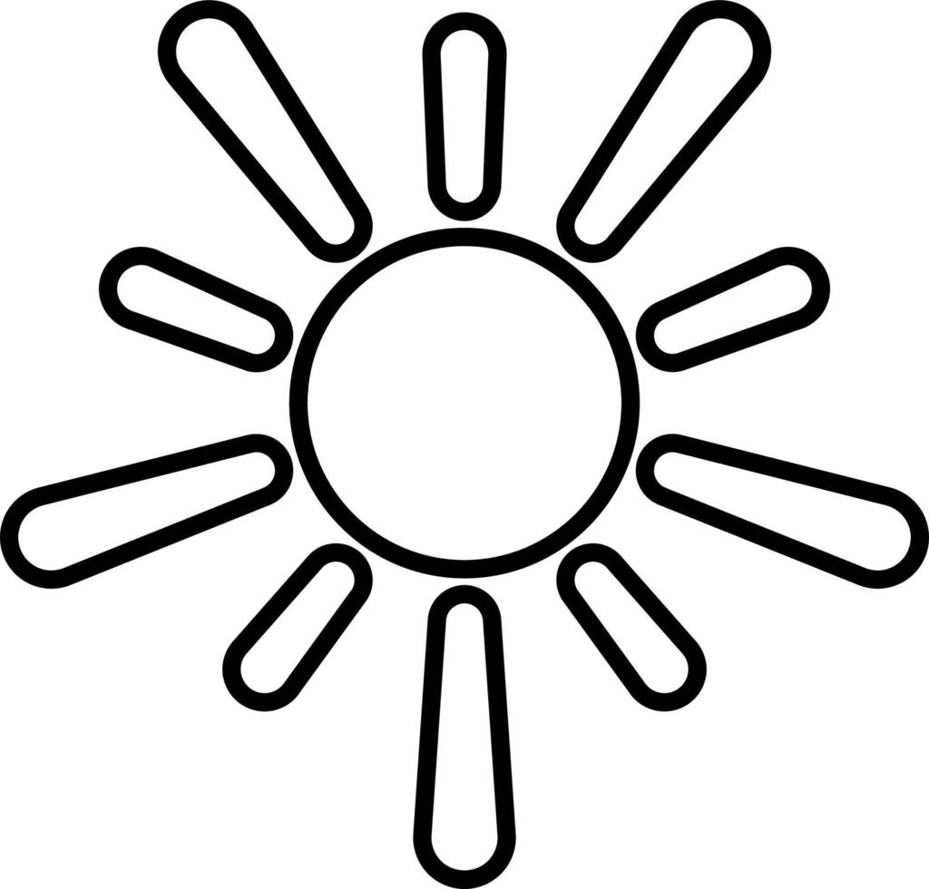 Sun, summer outline vector icon. Line summer and sun vector icon