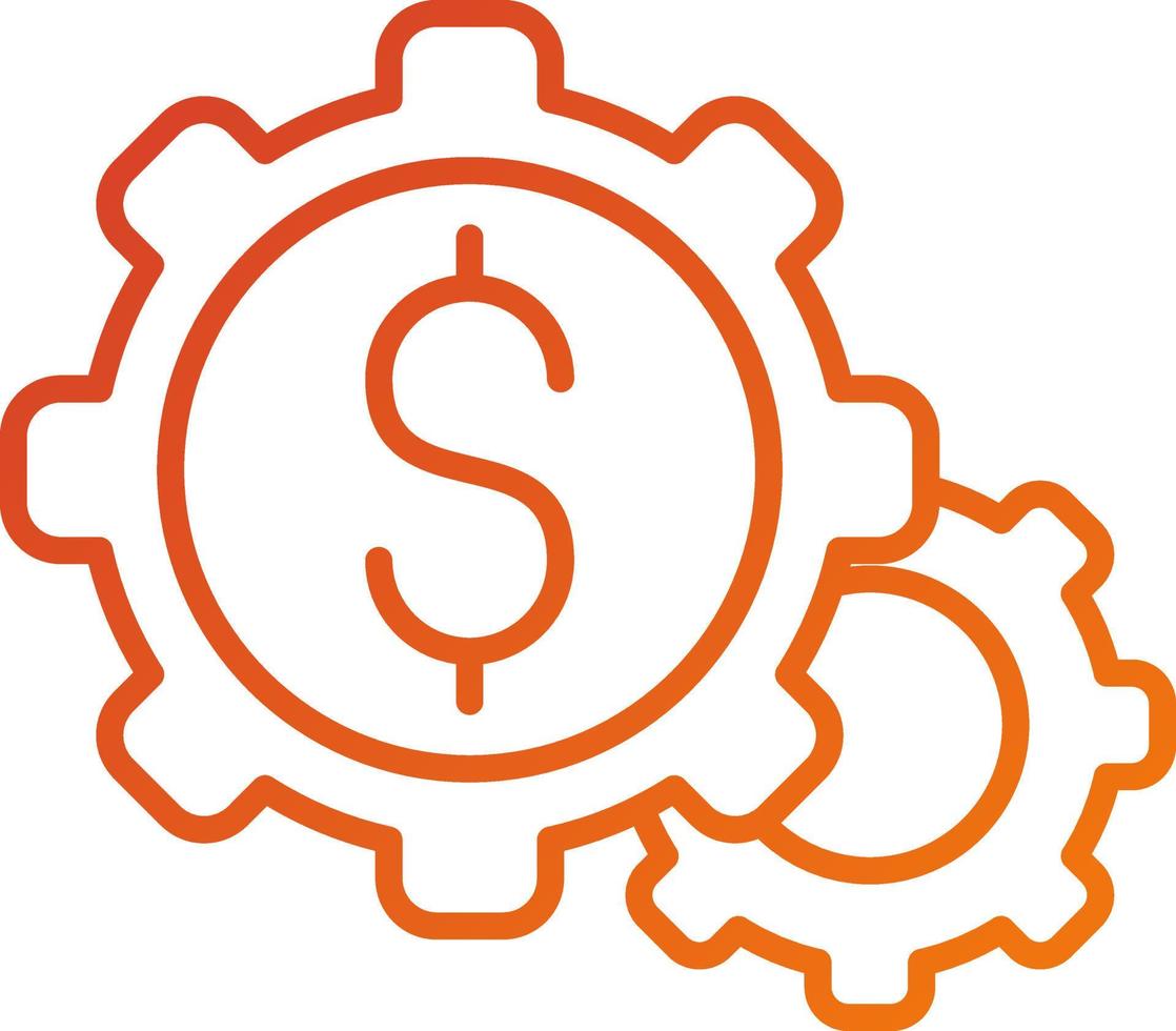 Cost Management Icon Style vector