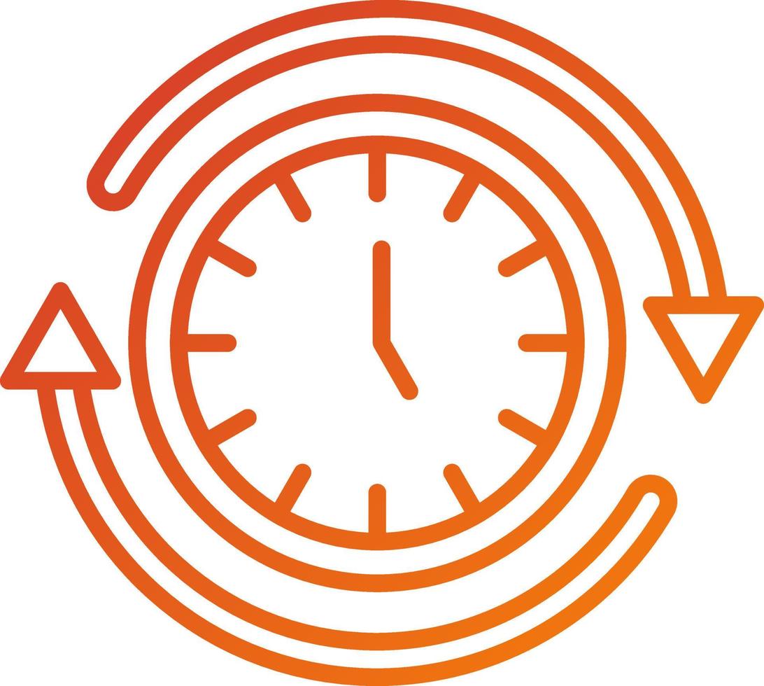 estilo de icono de tiempo de trabajo vector