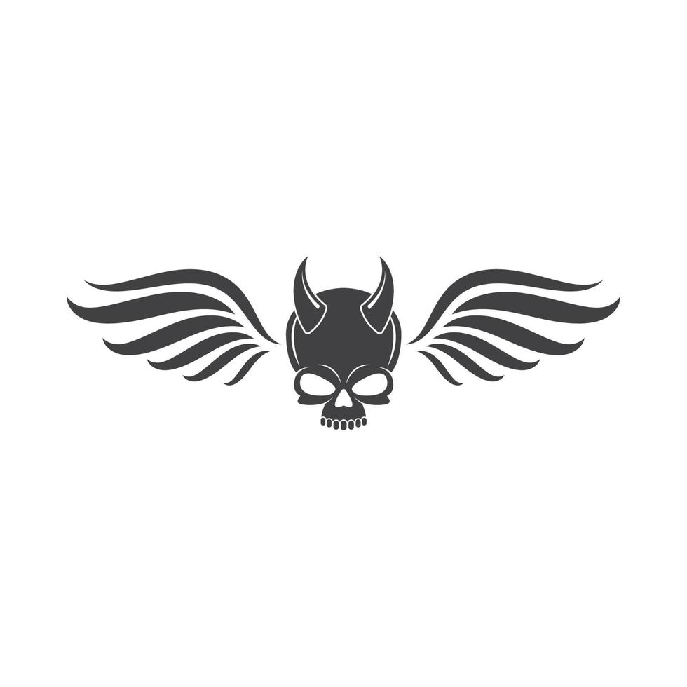 skull bone logo vector illustration