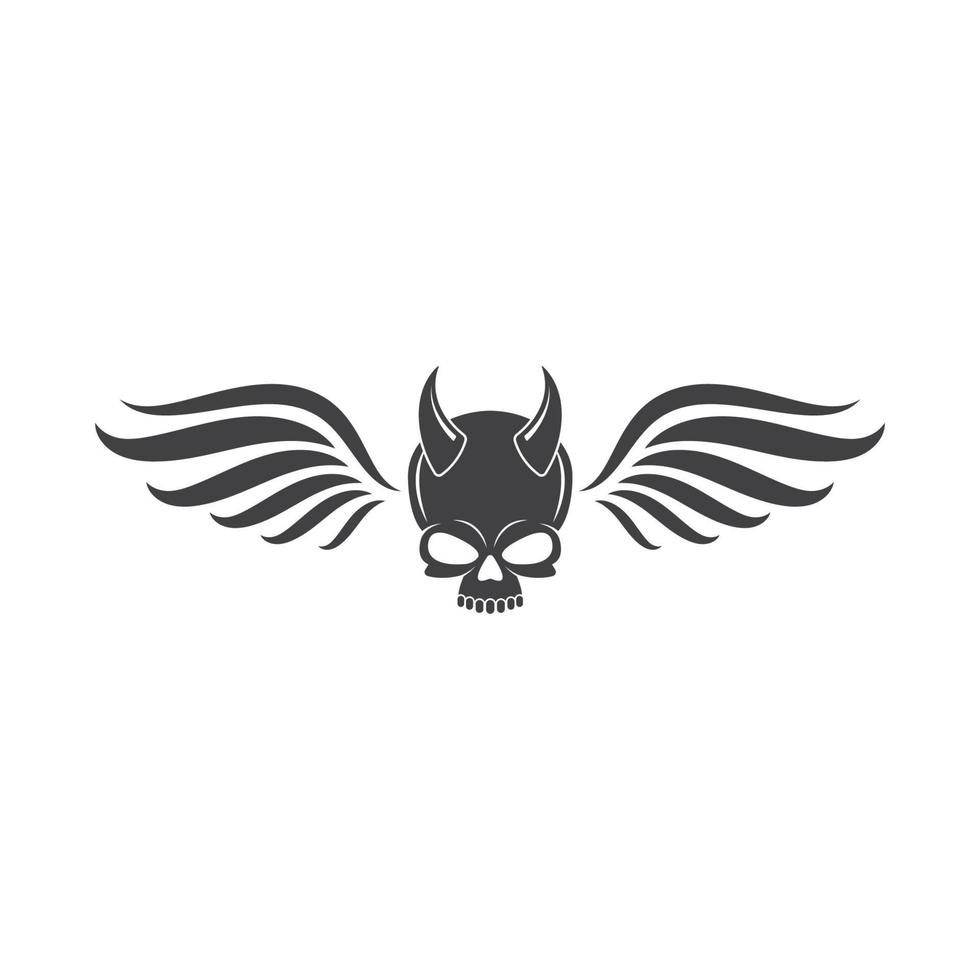 skull bone logo vector illustration