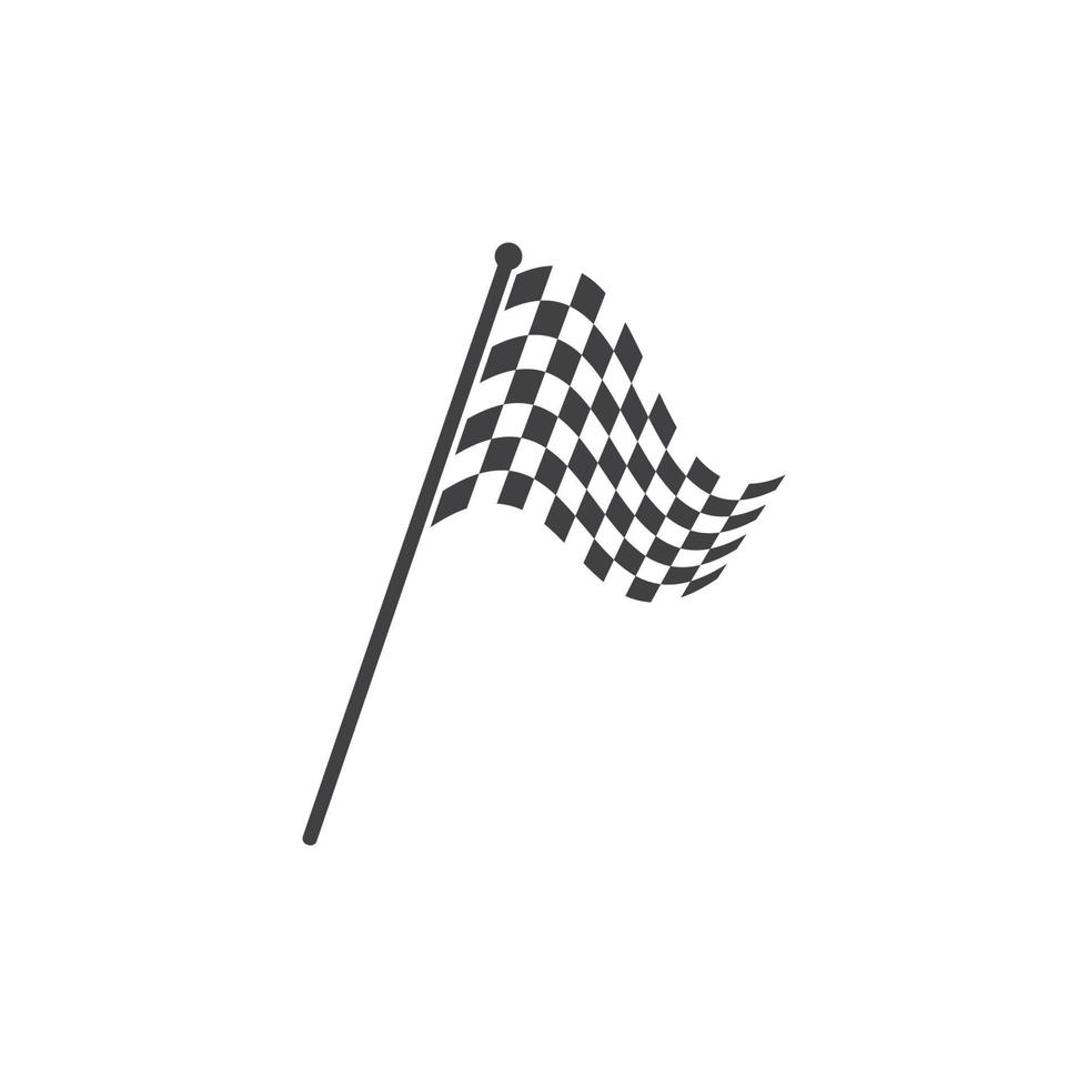 icono de la bandera de carreras del vector de ilustración automotriz