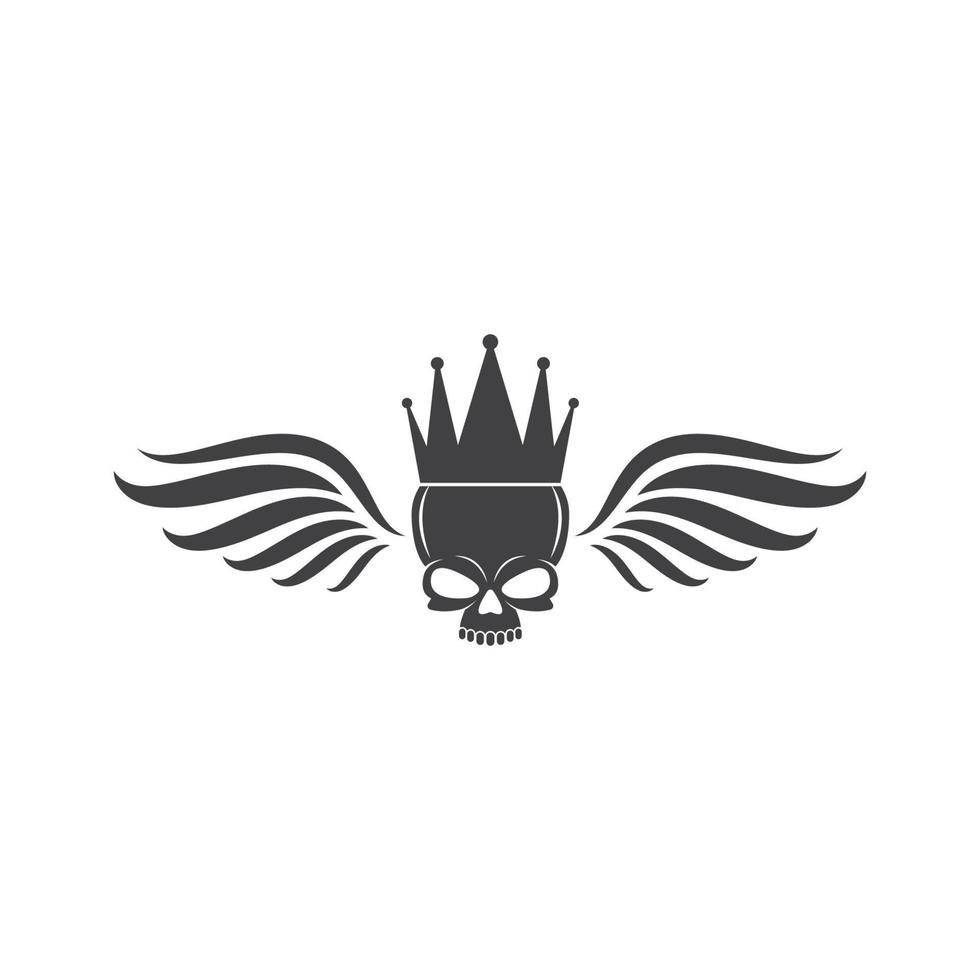skull bone logo vector illustration