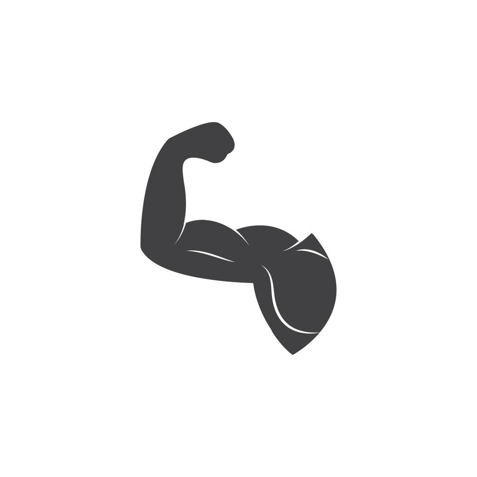 muscular mano icono logo Insignia de gimnasio vector ilustración