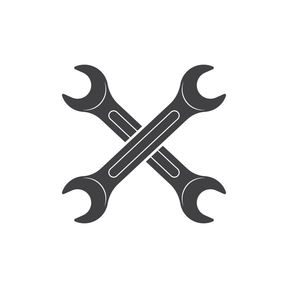 wrench vector illustration and icon of automotive repair