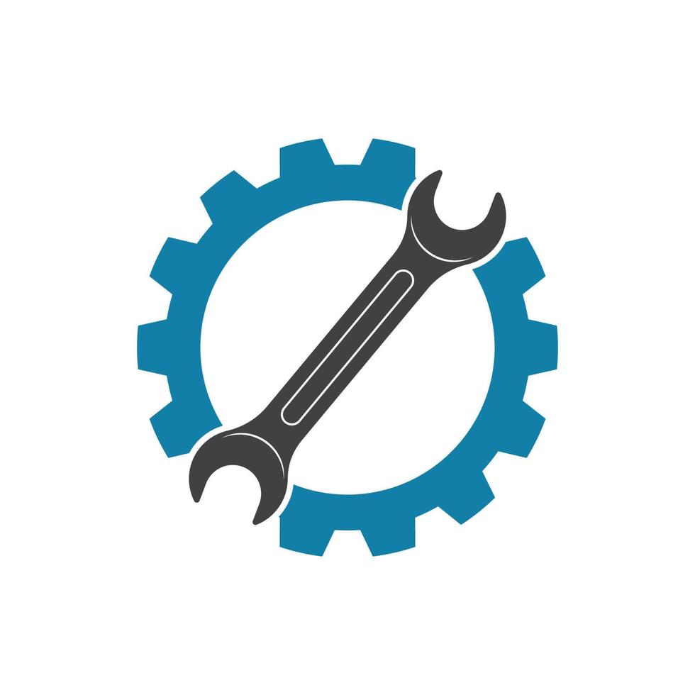 wrench vector illustration and icon of automotive repair