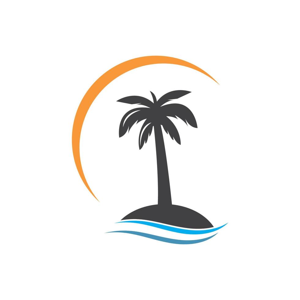 Palm tree icon of summer and travel logo vector illustration 21667626 ...