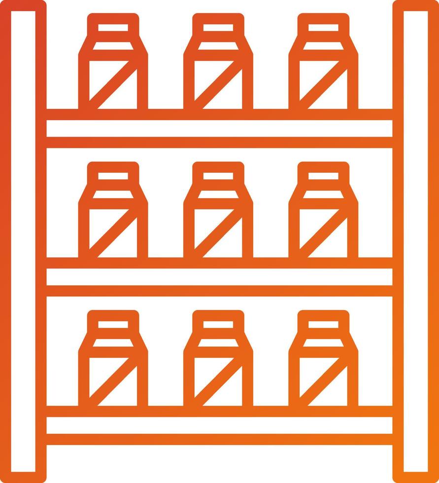 Well Stocked Shelves Icon Style vector