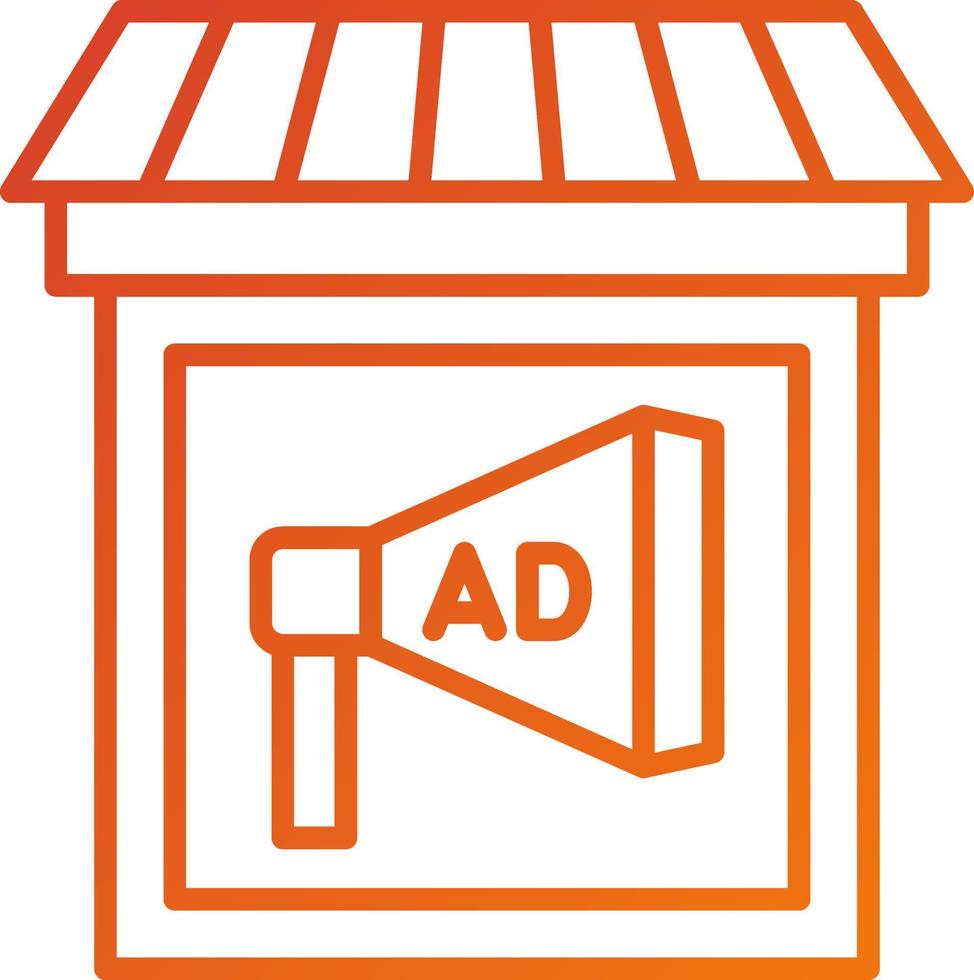 In Store Ads Icon Style vector