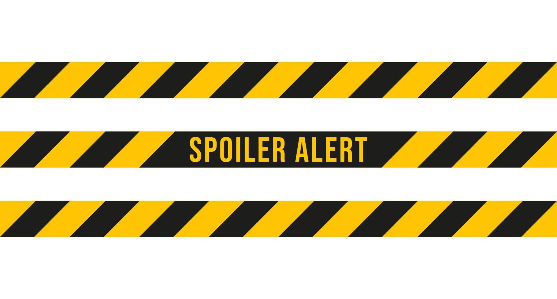 Spoiler alert tape. Isolated vector illustration on white