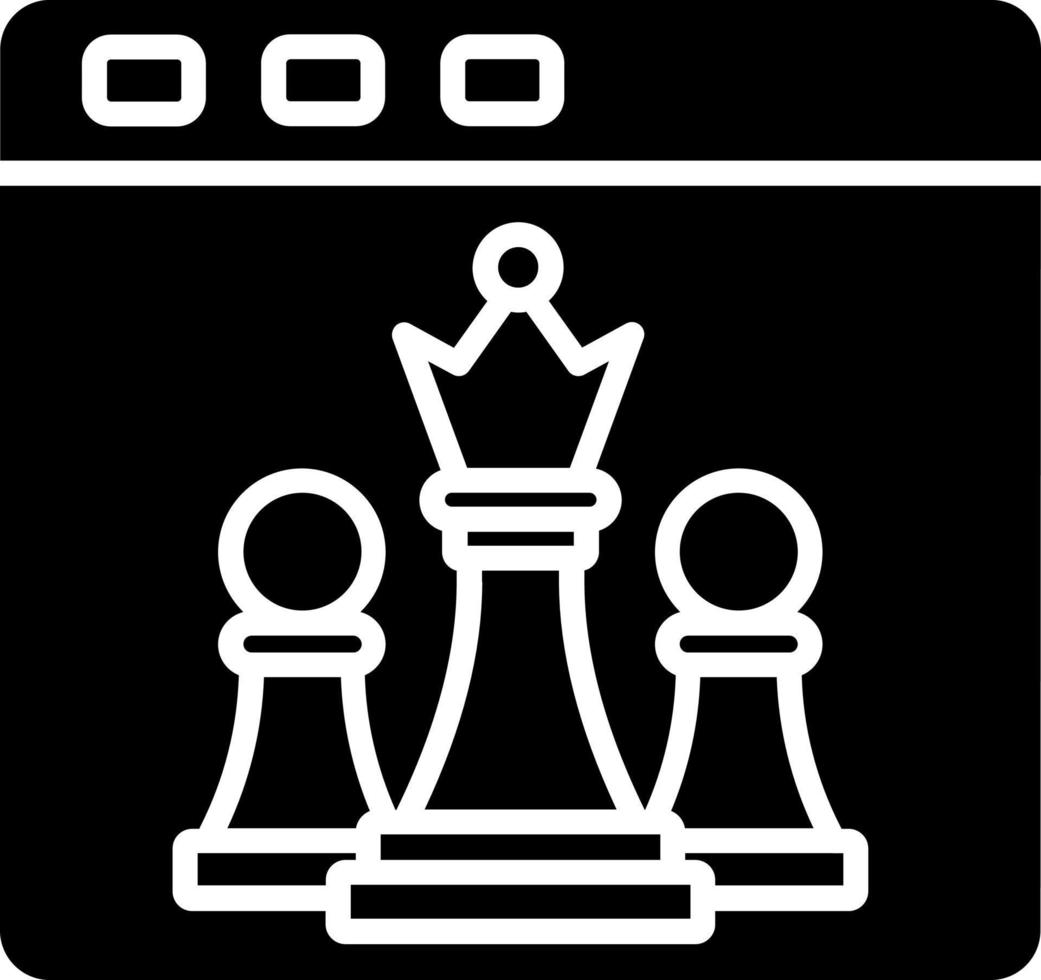 Chess Game Icon Style vector