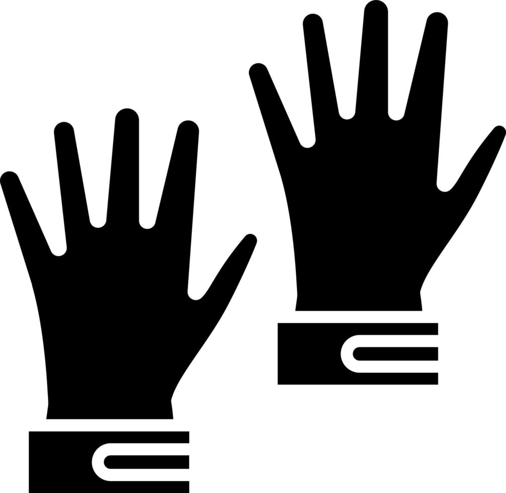 estilo de icono de guantes vector