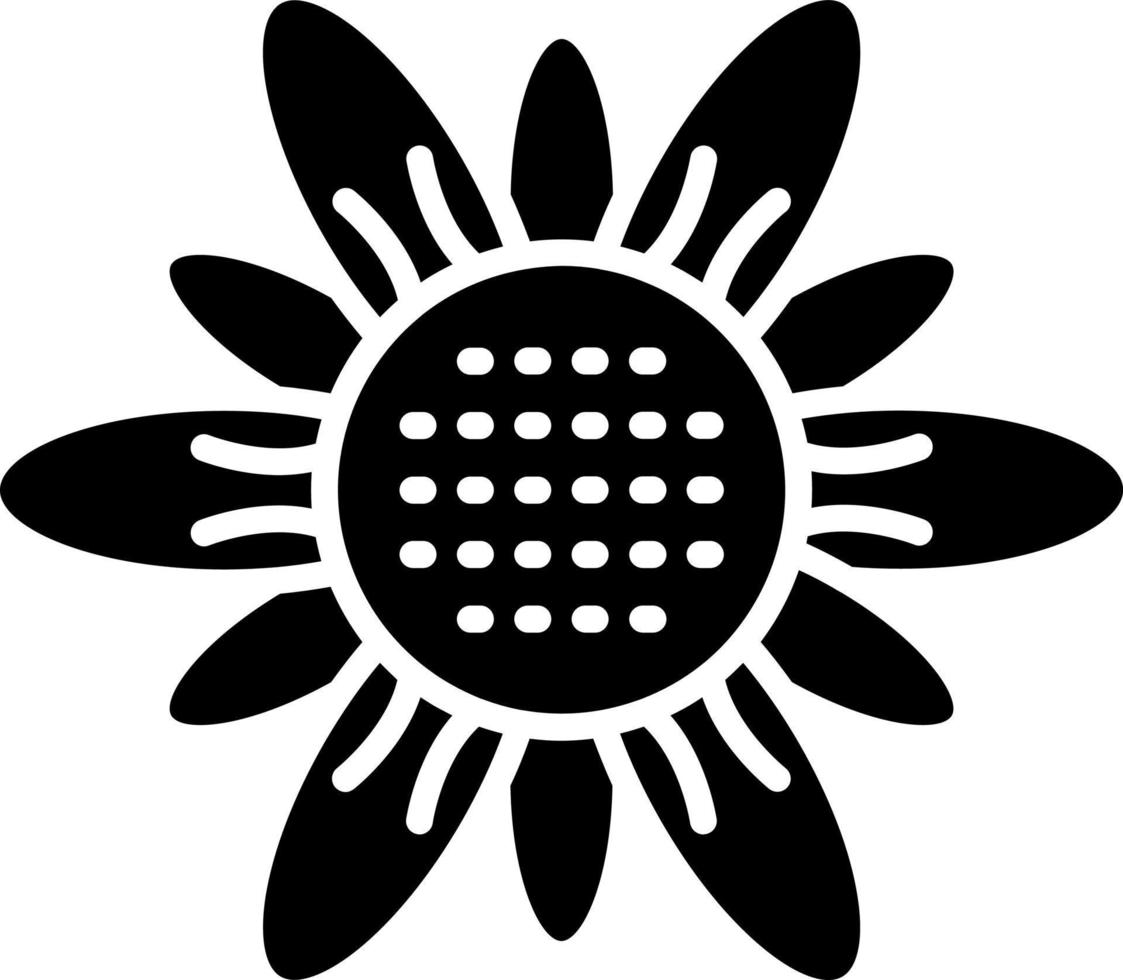 estilo de icono de girasol vector