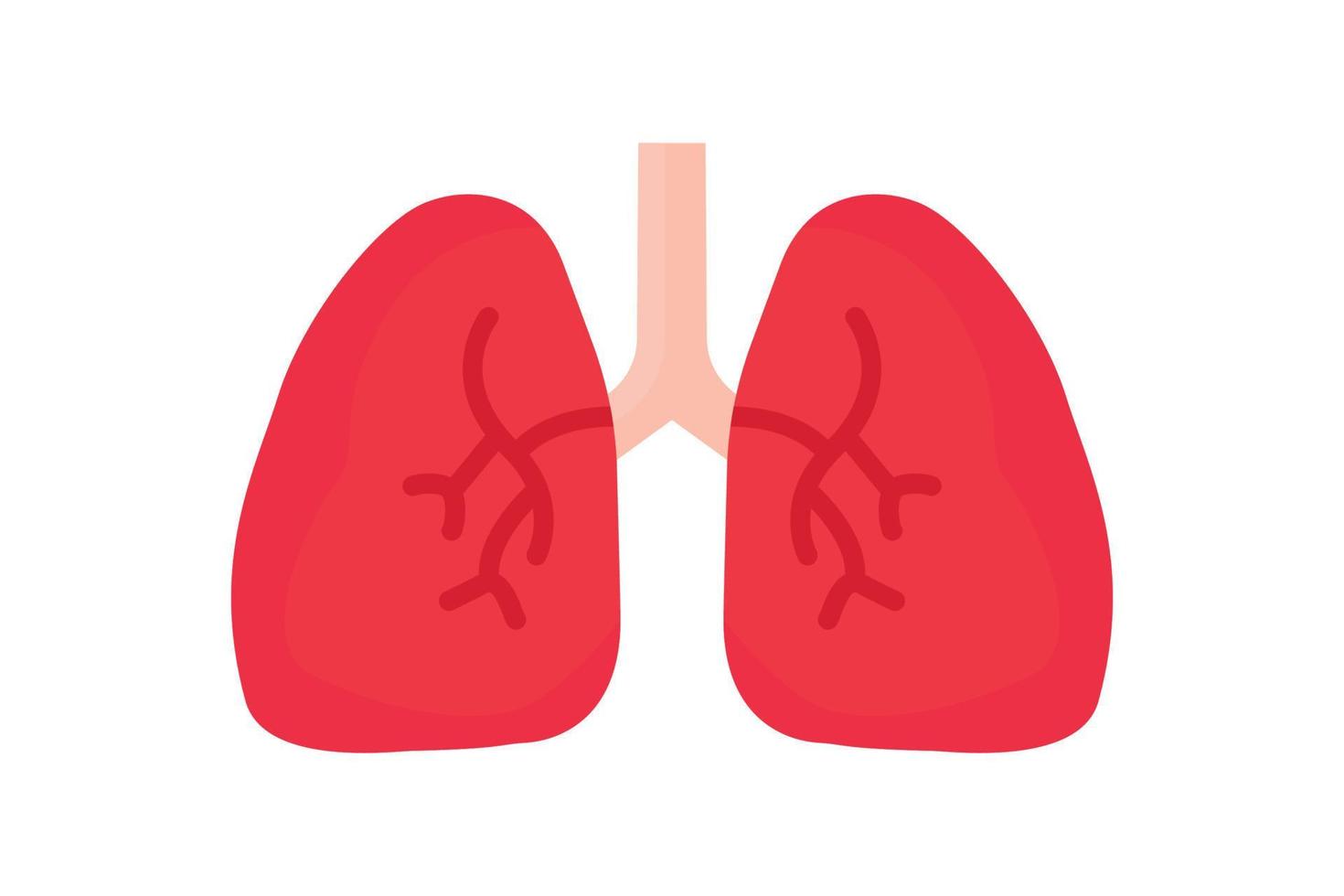 Lungs icon illustration. icon related to human organ. Flat icon style. Simple vector design editable