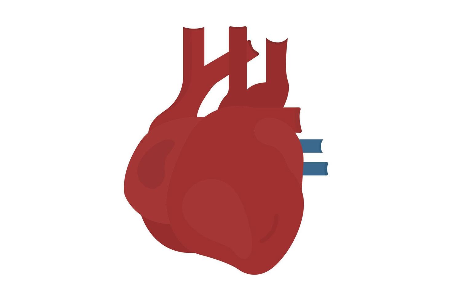 Heart icon illustration. icon related to human organ. Flat icon style. Simple vector design editable