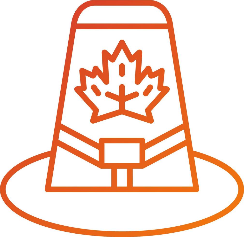 estilo de icono de sombrero de otoño vector