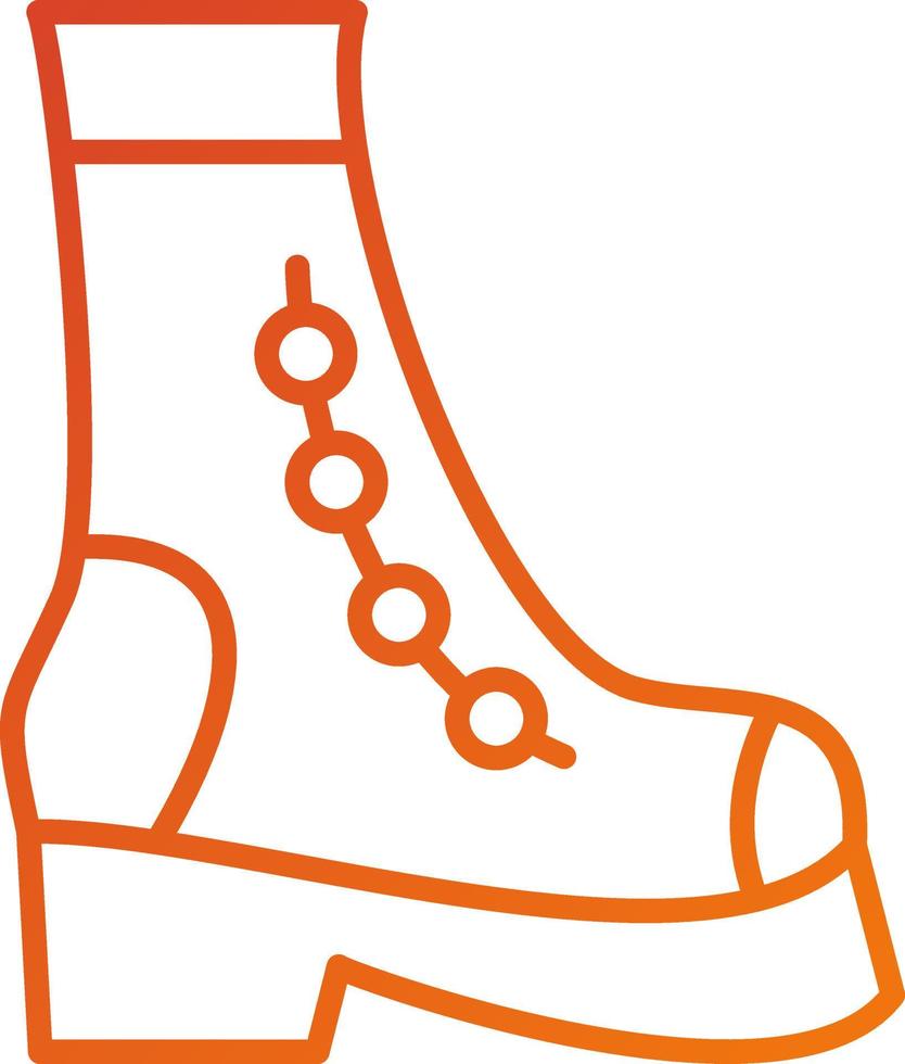 estilo de icono de botas de otoño vector