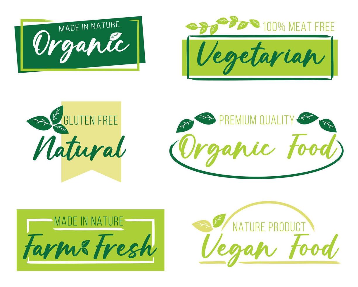 orgánico alimento, natural, granja Fresco y sano producto para comida mercado. vector