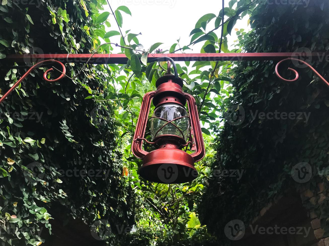 Insulated red chandelier photo