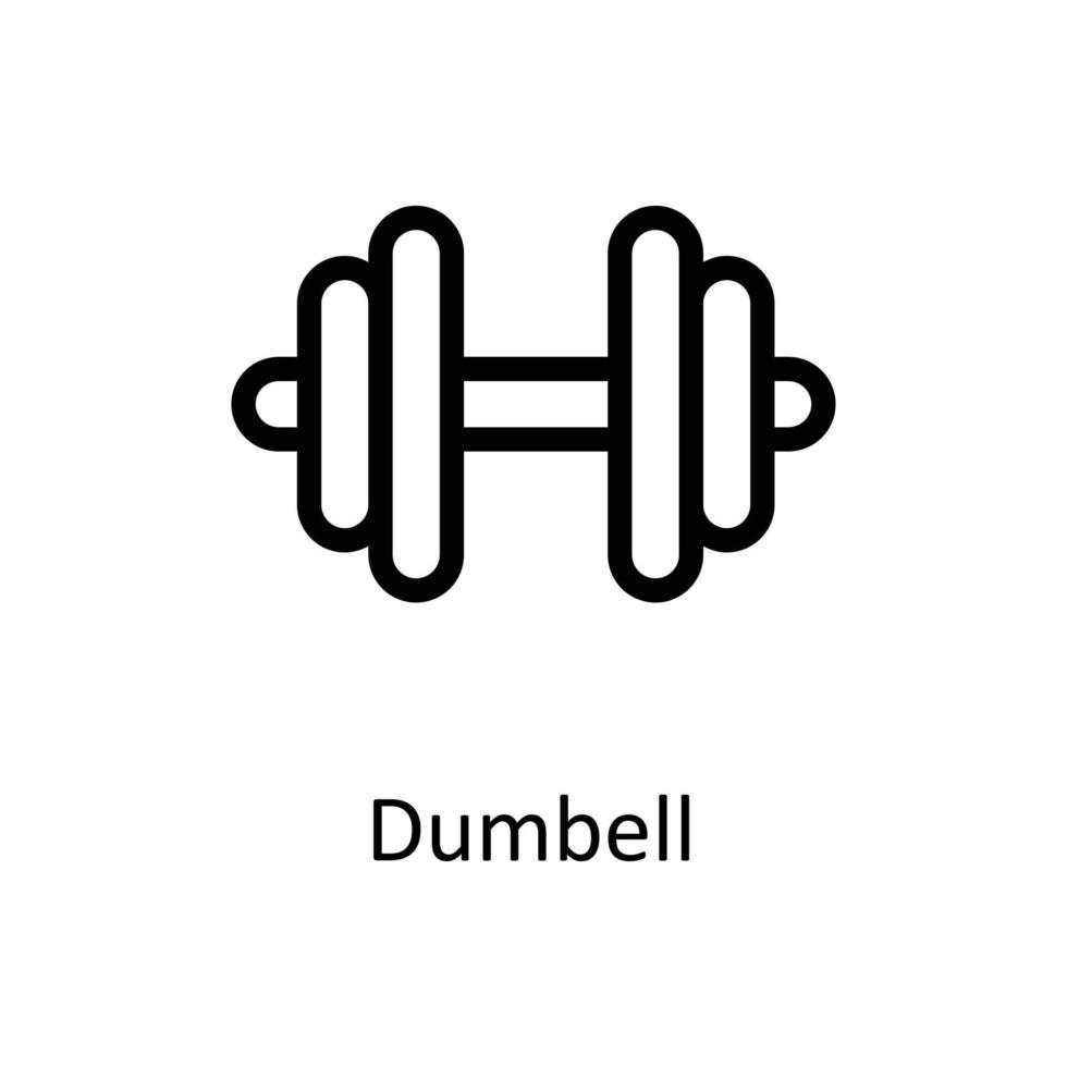 Dumbell Vector  outline Icons. Simple stock illustration stock