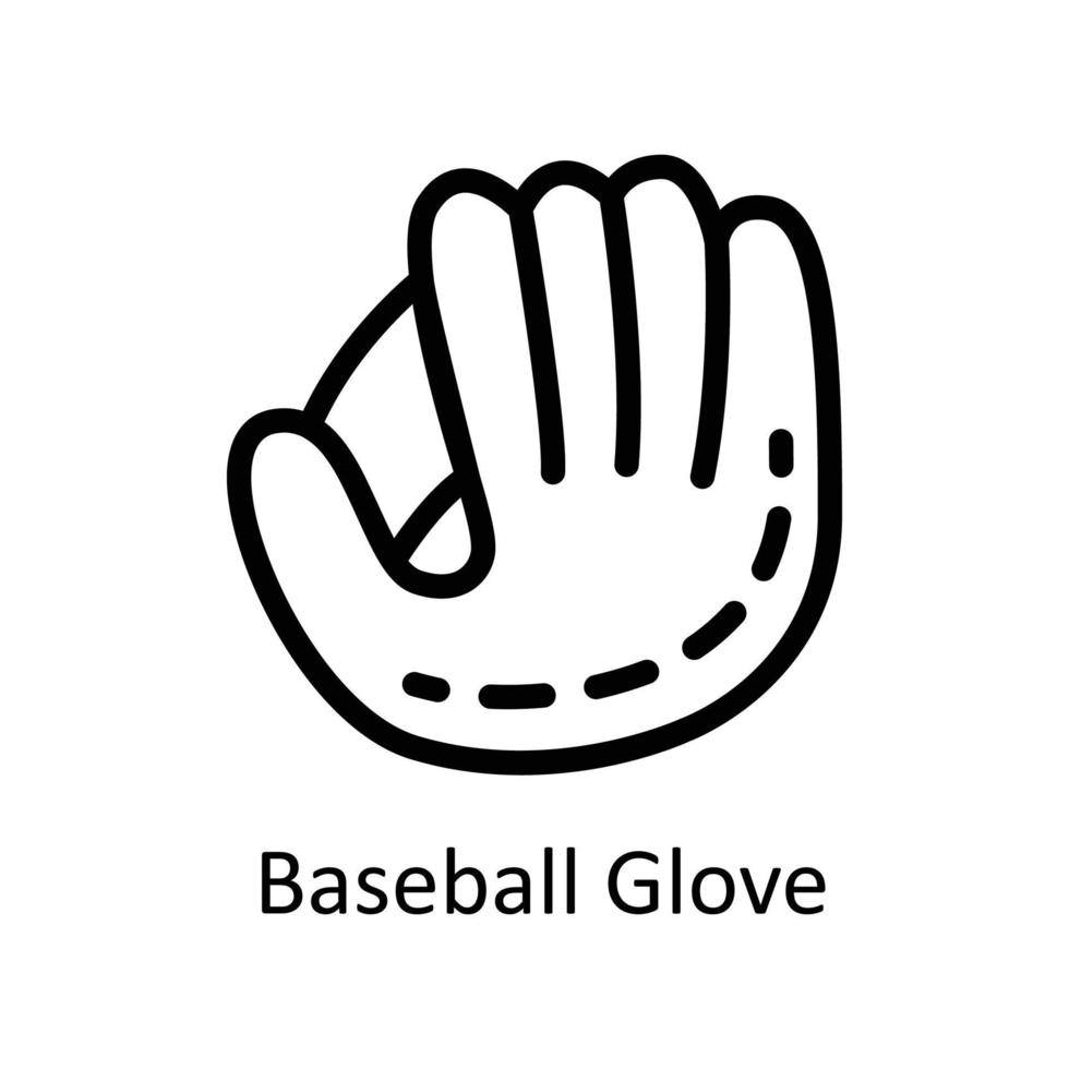 Baseball Glove Vector  outline Icons. Simple stock illustration stock