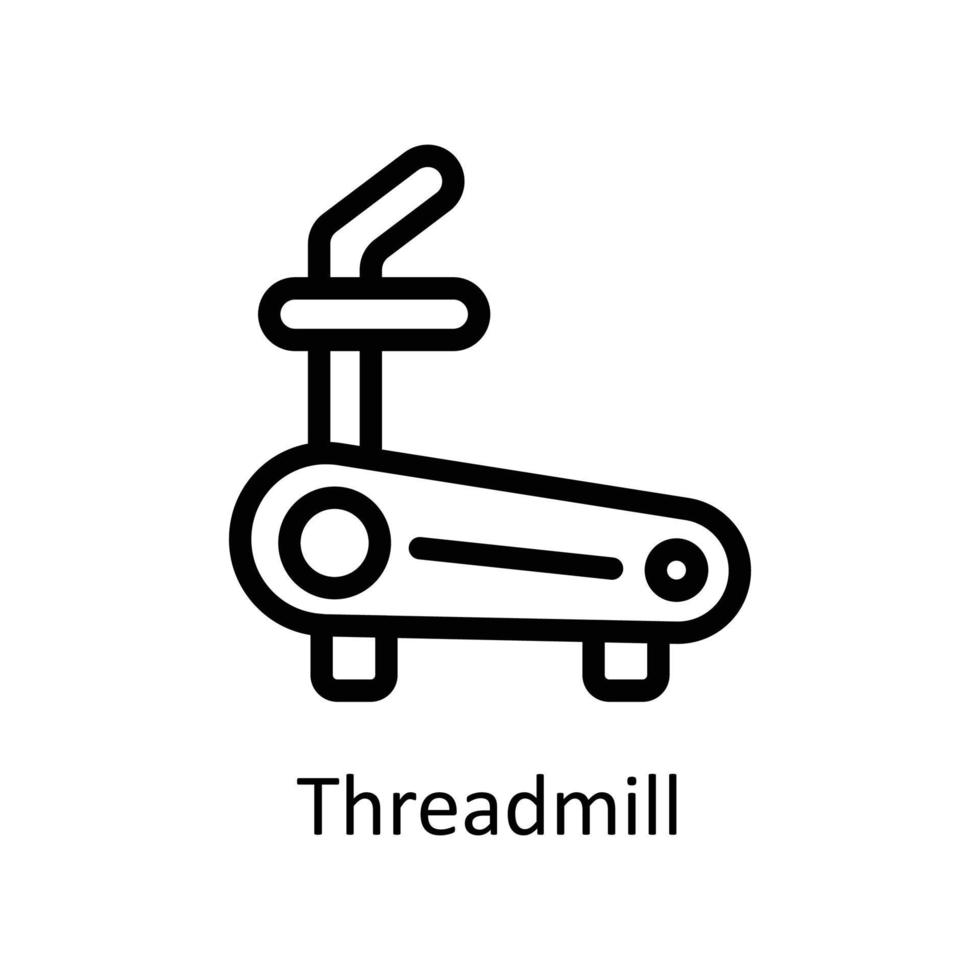 Threadmill Vector  outline Icons. Simple stock illustration stock