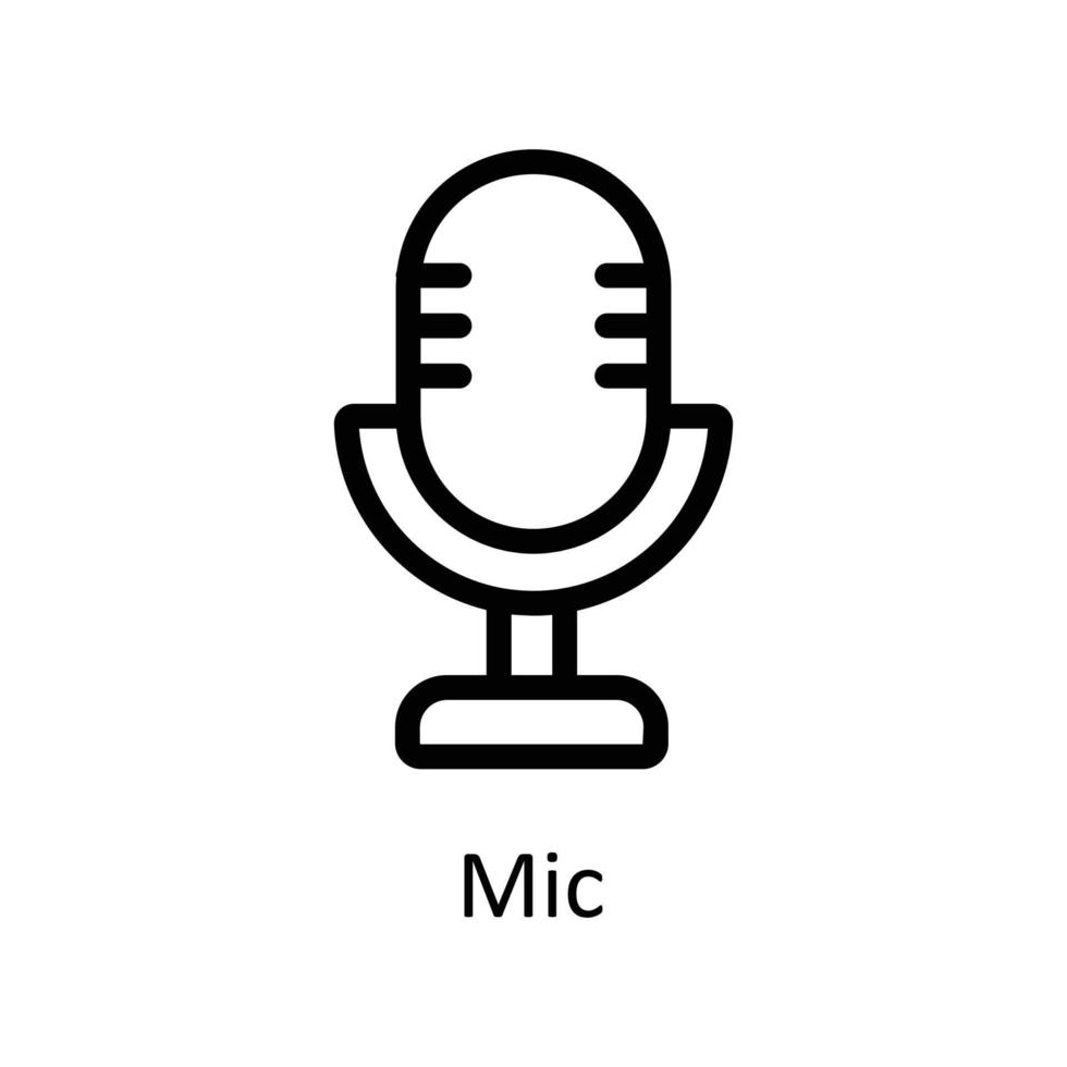 Mic Vector  outline Icons. Simple stock illustration stock